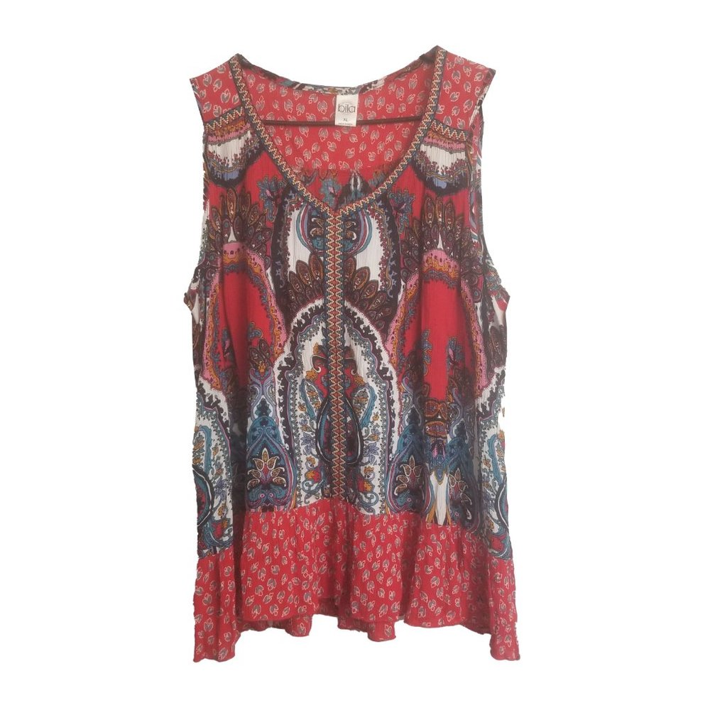 Bila embroided crepe Tank XL